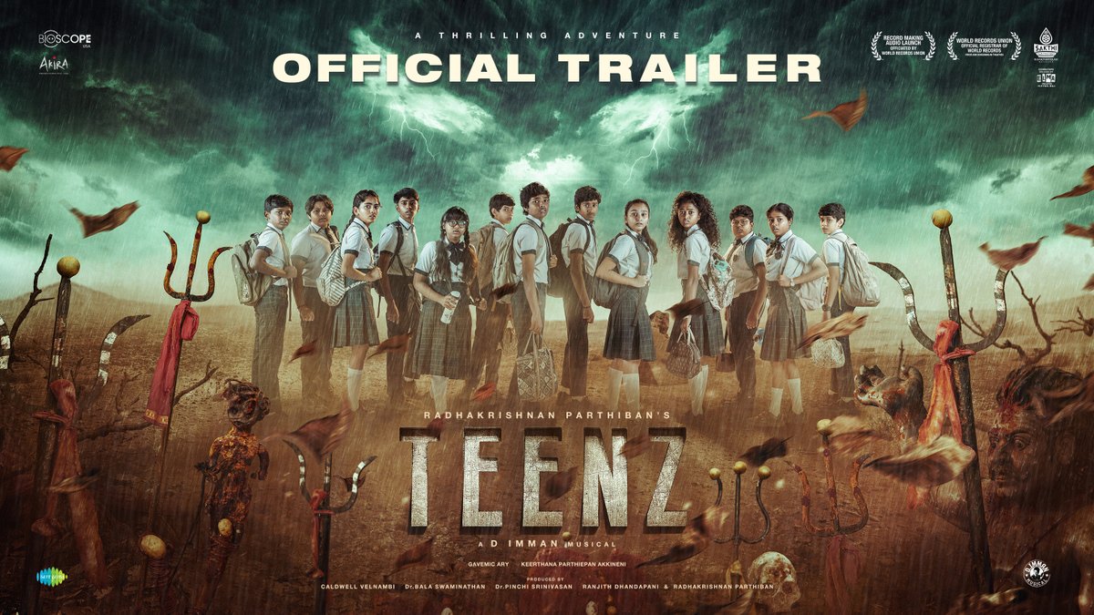 We are happy to release the official trailer of Mr.R. Parthibhan’s #TEENZ Our hearty wishes from Madras Talkies. youtu.be/orVSIdFpuoA @rparthiepan @immancomposer @dopgavemic @k33rthana @GenauRanjith @lramachandran @AdithyarkM @Iam_Nithyashree @shreyaghoshal @Arivubeing