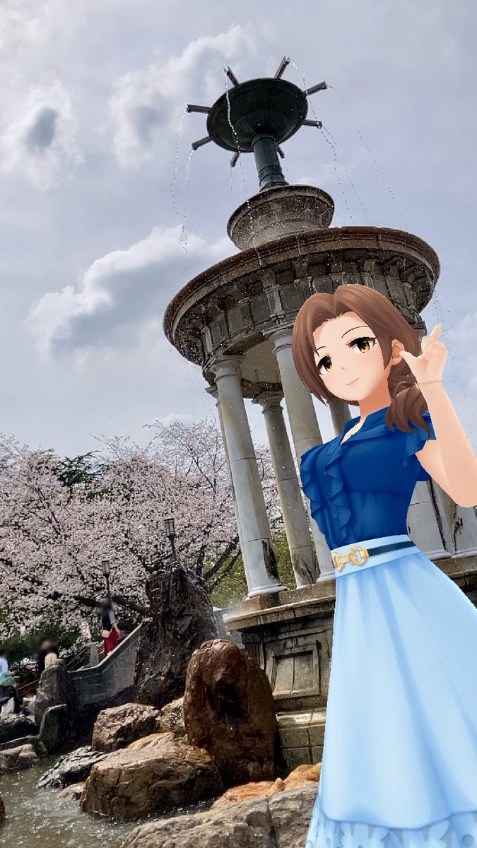 桜が満開の鶴舞公園で瑞樹さんとお花見してきました🌸🌸🌸
#デレスポAR #川島瑞樹