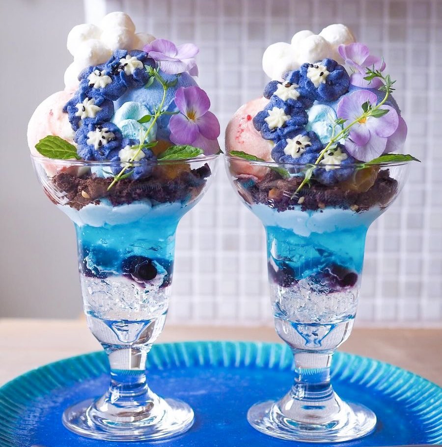 大阪府堺市白鷺駅近くにあるお店「GREEN KETTLE」の、ネモフィラのお花