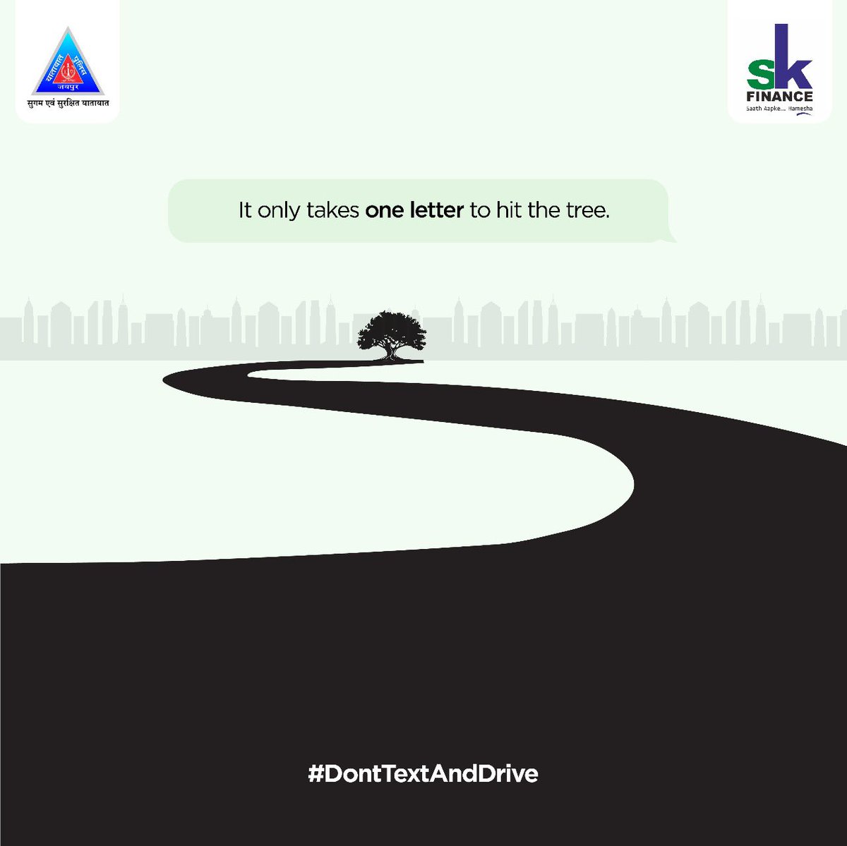 A moment's distraction can cause a lifetime's impact. 🚫📱

Stop texting behind the wheel.

#StaySafe #DontTextWhileDriving #JaipurTrafficPolice #DriveSafely #SafetyFirst #FollowTrafficRules