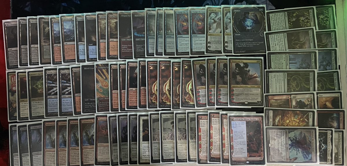 MillLuke's tweet image. Lovely 3-1 last night at @ManaleakCom.
Zoo 💅🏻💀💀
Mono Black 💅🏻💅🏻
Scapeshift 💅🏻💅🏻
Bogles (🤢) 💅🏻💅🏻
Weird matchups, feel like i could’ve won the Zoo matchup but i played badly first game.
Had great fun, glad to be back on Creativity.