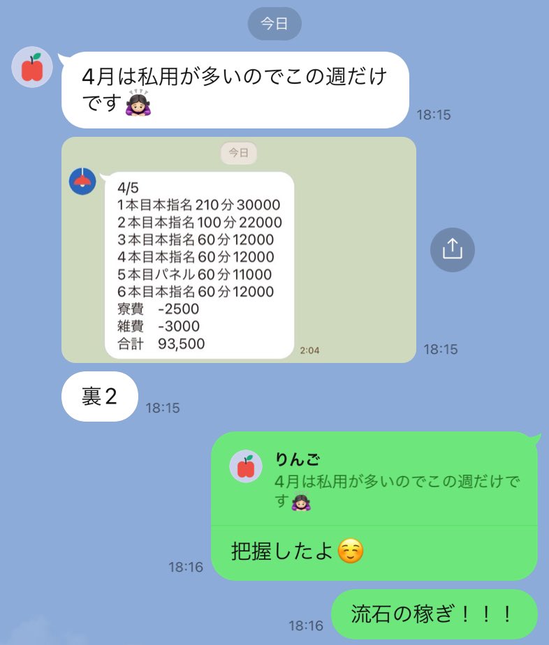 【アベ5以下から2ヶ月でアベ8〜🔥】

スペ95〜現在103
画像1枚目 2023年4月初回依頼
画像4枚目 2024年 4月の稼働報告

2ヶ月目から明らかにアベ伸びてるの分かるかと思いますが
アベが伸びるアドバイスさせていただいております

皆様が暇と言ってる時期に
ほぼ本指名で10超える