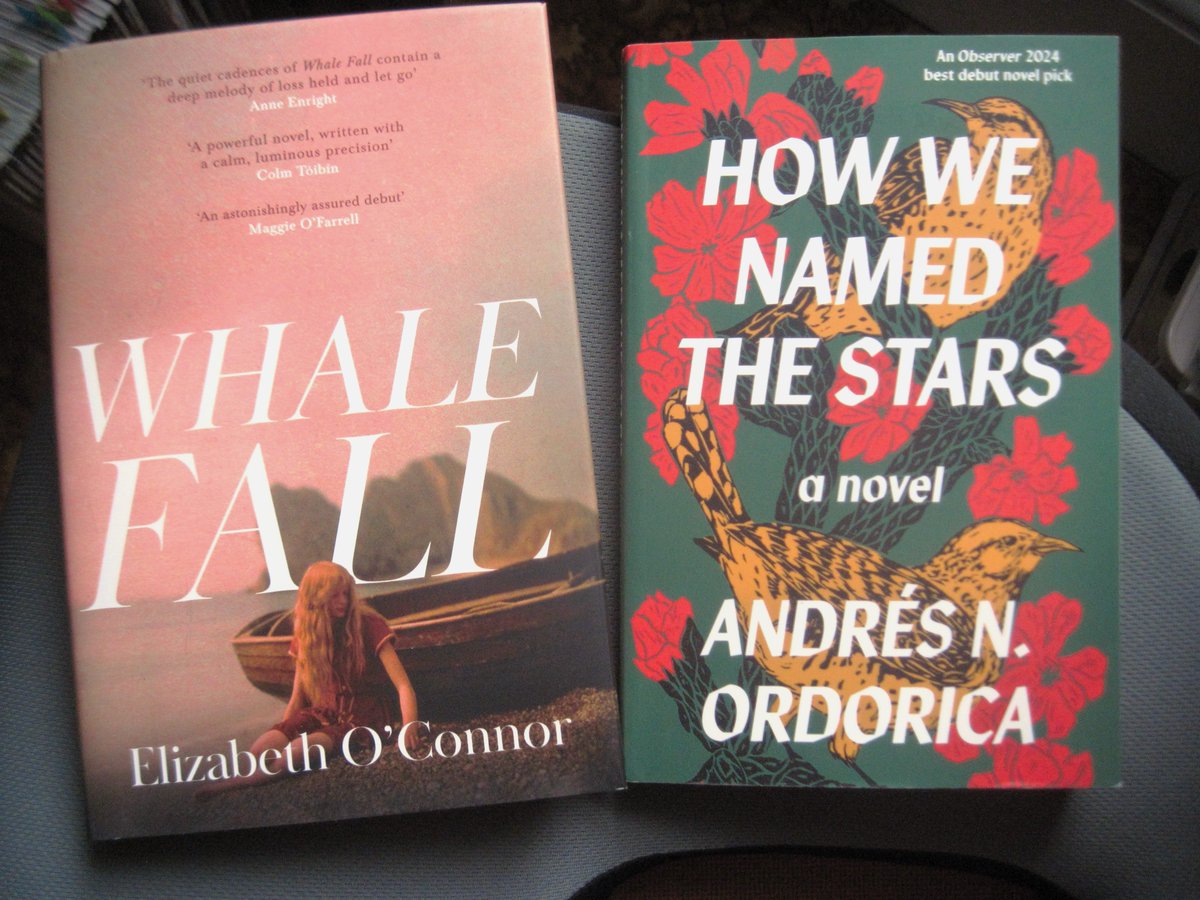 Thank you to @picadorbooks and @SarabandBooks for my copies of WHALE FALL (25 April) and HOW WE NAMED THE STARS (4 July). I've heard so much about these novels and I'm really looking forward to reading them! #bookpost