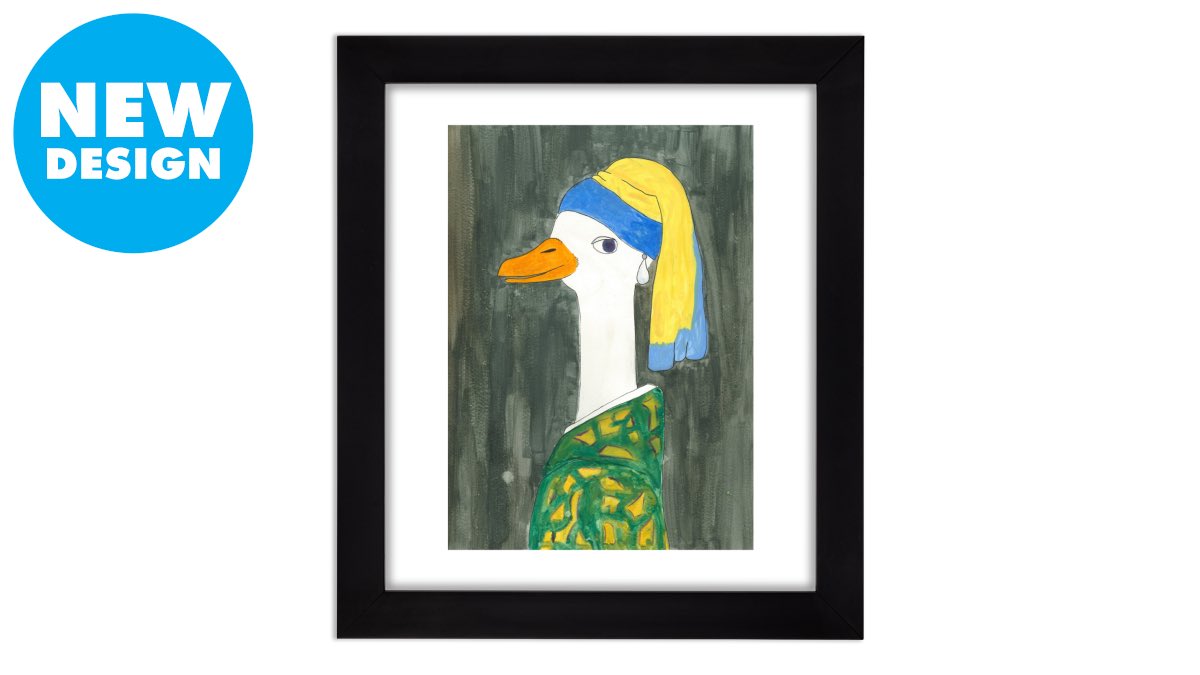 New Goose just dropped. The Goose With the Pearl Earring is here. itstartedwithagoose.threadless.com
