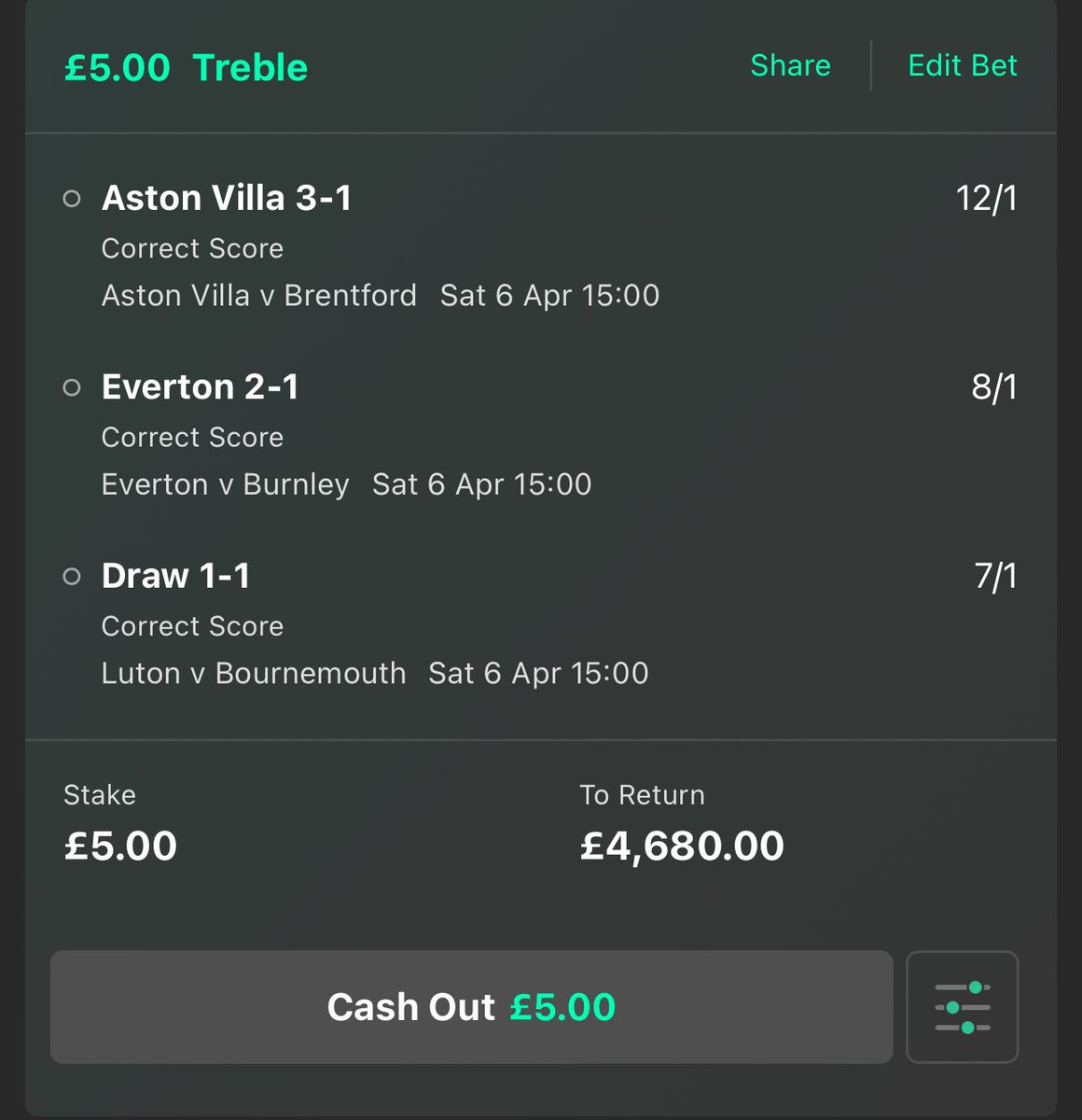 TipsPacey's tweet image. IF THIS WINS SOMEONE WILL BE GETTING £1000 CASH 💰 

ENTRY REQUIREMENTS🚨
• Like the Post 
• Must Be Following 
• Retweet 

BEST OF LUCK EVERYONE ✅