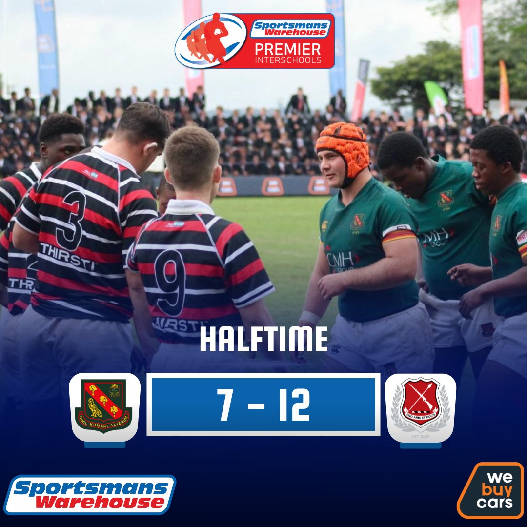 Halftime Score @MaritzCollege leading at halftime against @glenwoodhigh. 2nd half next LIVE on @ss_schools channel 216 #premierinterschools