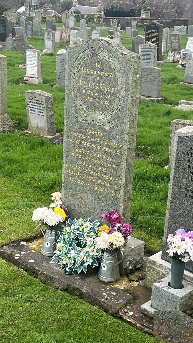 Legends grave in my home town #jimclark #Formula1