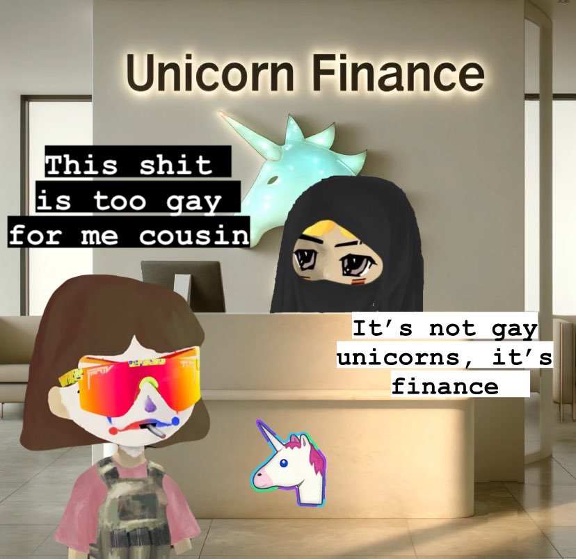 0xbooz's tweet photo. It’s not gay unicorns, it’s finance https://t.co/cEMxa3ZGj6