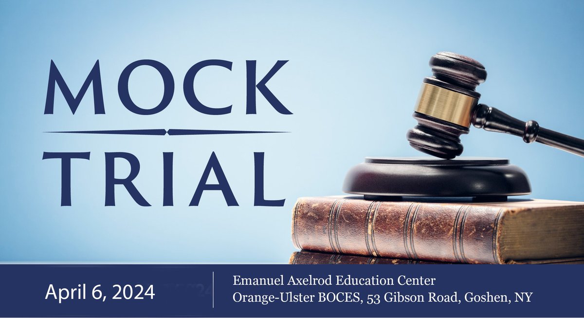 Good luck to the teams competing in the quarterfinals and semifinals of the Mock Trial Tournament today! The quarterfinals begin at 8:45 a.m. and the semifinals are scheduled for noon.