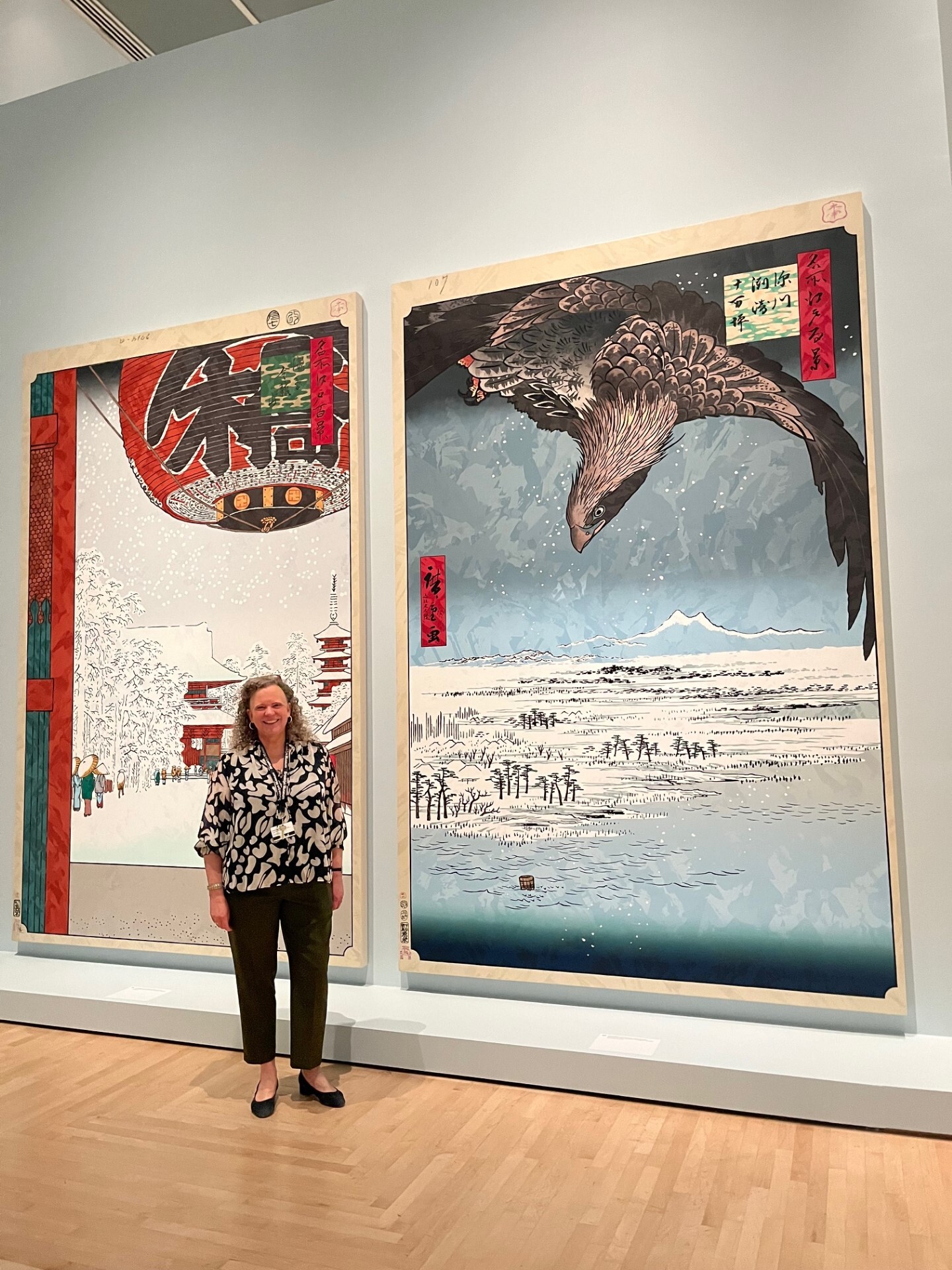 村上隆 歌川広重 ブルックリンミュージアム ポスター 浮世絵師の歌川広重が手がけた版画「名所江戸百景」を、人気