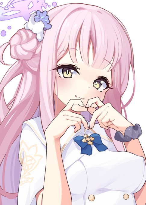 #ブルアカ #聖園ミカ
미카(하트) 描きました!🥰 