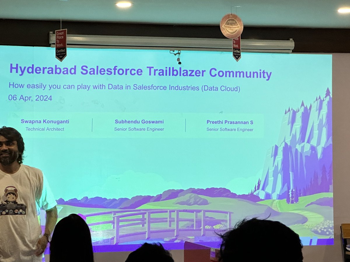 absyz's tweet image. Here are sneak peeks of today's workshop at ABSYZ on "How Easily You Can Play With Data in Salesforce Data Cloud" in collaboration with the @salesforce Hyderabad Nonprofit User Group.
#Sfdc #Nonprofit #DataManagement #HyderabadEvents #trailblazercommunity #lifeatabsyz…
