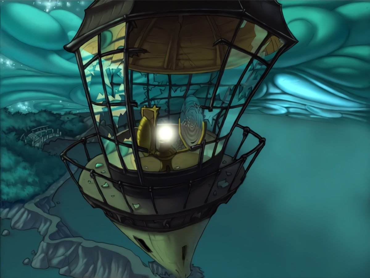 The lighthouse on the beautiful Blood Island. The lighthouse guides The Flying Welshman to travel between Skull Island and Blood Island. #monkeyisland
