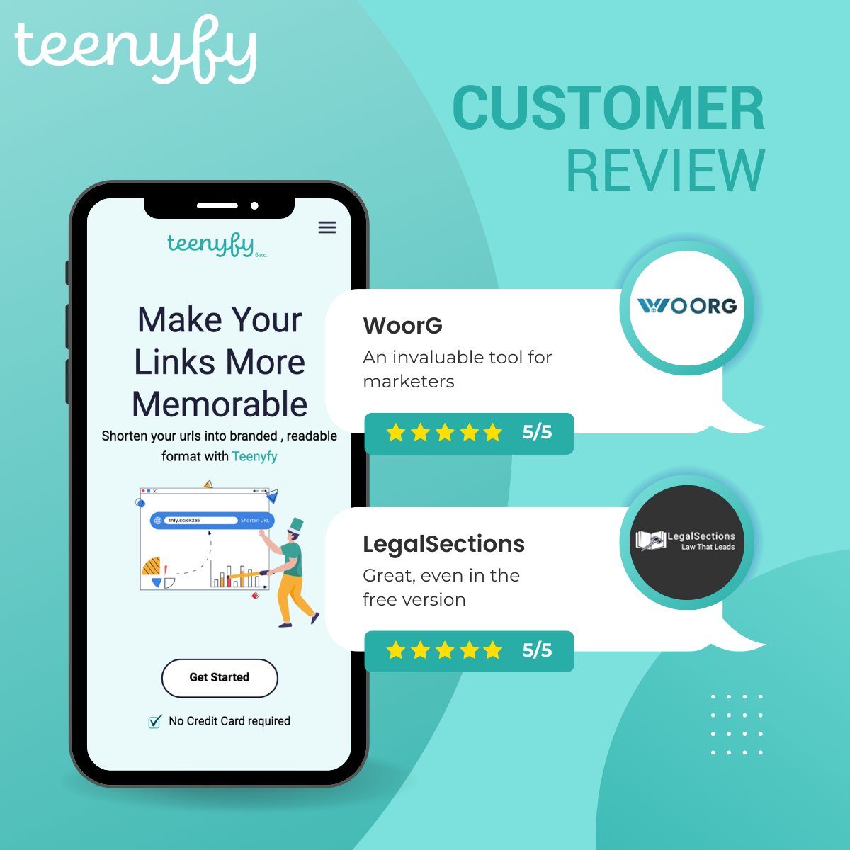 We are delighted to share with you what our customers think about Teenyfy. #Register now to start for free - tnfy.pw/lnsignup #fastredirects #urlshortener #smsmarketing #linkshortener #worktips #remotework #urlshorteneronline #besturlshortener #marketing