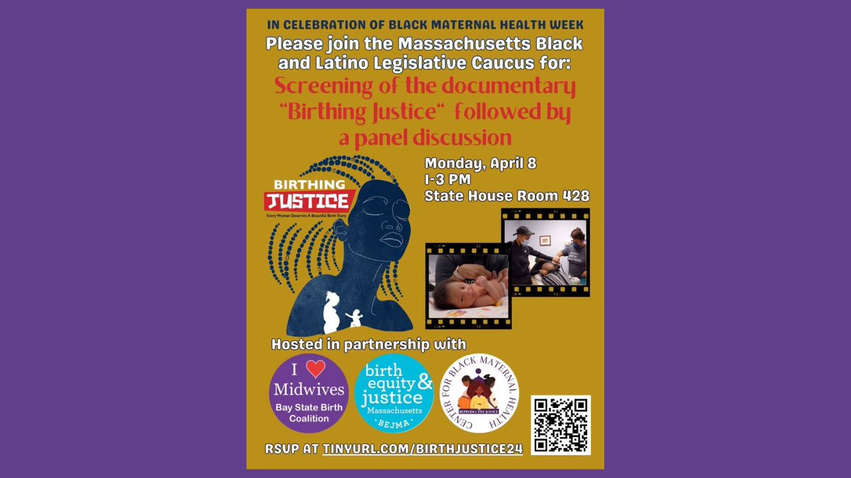 This upcoming Monday, the @MABLLC is hosting a screening of the documentary “Birthing Justice”. I am excited to be a part of the panel discussion after the screening. Join us from 1PM-3PM in room 428 of the State House. . #mapoli #bospoli