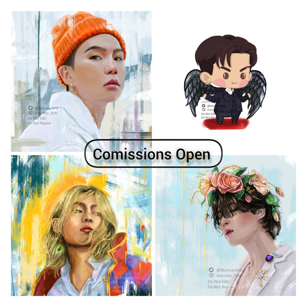 Loves my commissions are open. 4 slots are available 💜 Please Dm if you're interested And, please check the thread to see some of my previous commissions