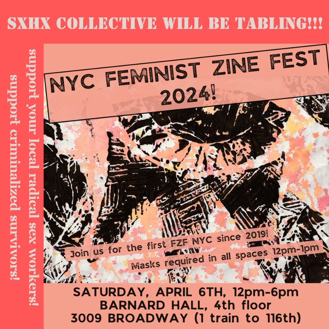 💘TODAY IS FINALLY HERE! We’ve missed #NYFeministZineFest so much!! Thrilled to see so many beloved zines comrades and meet new ones! We’re tabling with our full collection of zines from 12-6pm at @barnlib 💘 Come through!!!