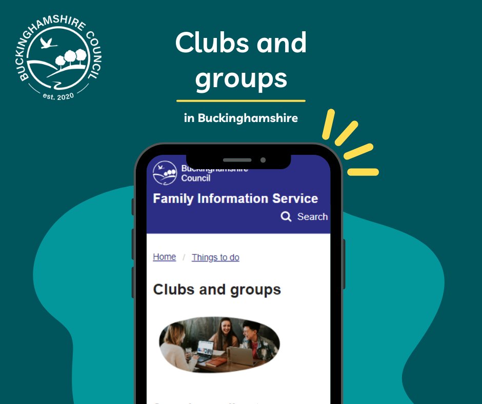 There are lots of clubs and groups in and around Buckinghamshire where you or your children can connect with people who share your interests 🧑‍🤝‍🧑 Check out our website to help you find out what’s on in your area 👉 familyinfo.buckinghamshire.gov.uk/things-to-do/c…