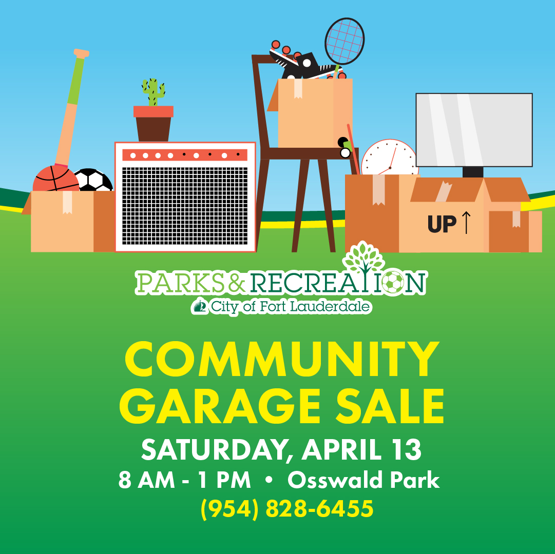Ready to snag some steals? Our community garage sale is just around the corner! Join us in decluttering and discovering treasures on Saturday, April 13. For more information, please call (954) 828-6455. #WeAreFTL