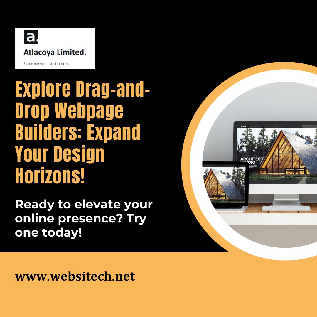 Start designing your dream website today with our user-friendly drag-and-drop webpage builders  #DesignYourFuture #CreateWithEase!