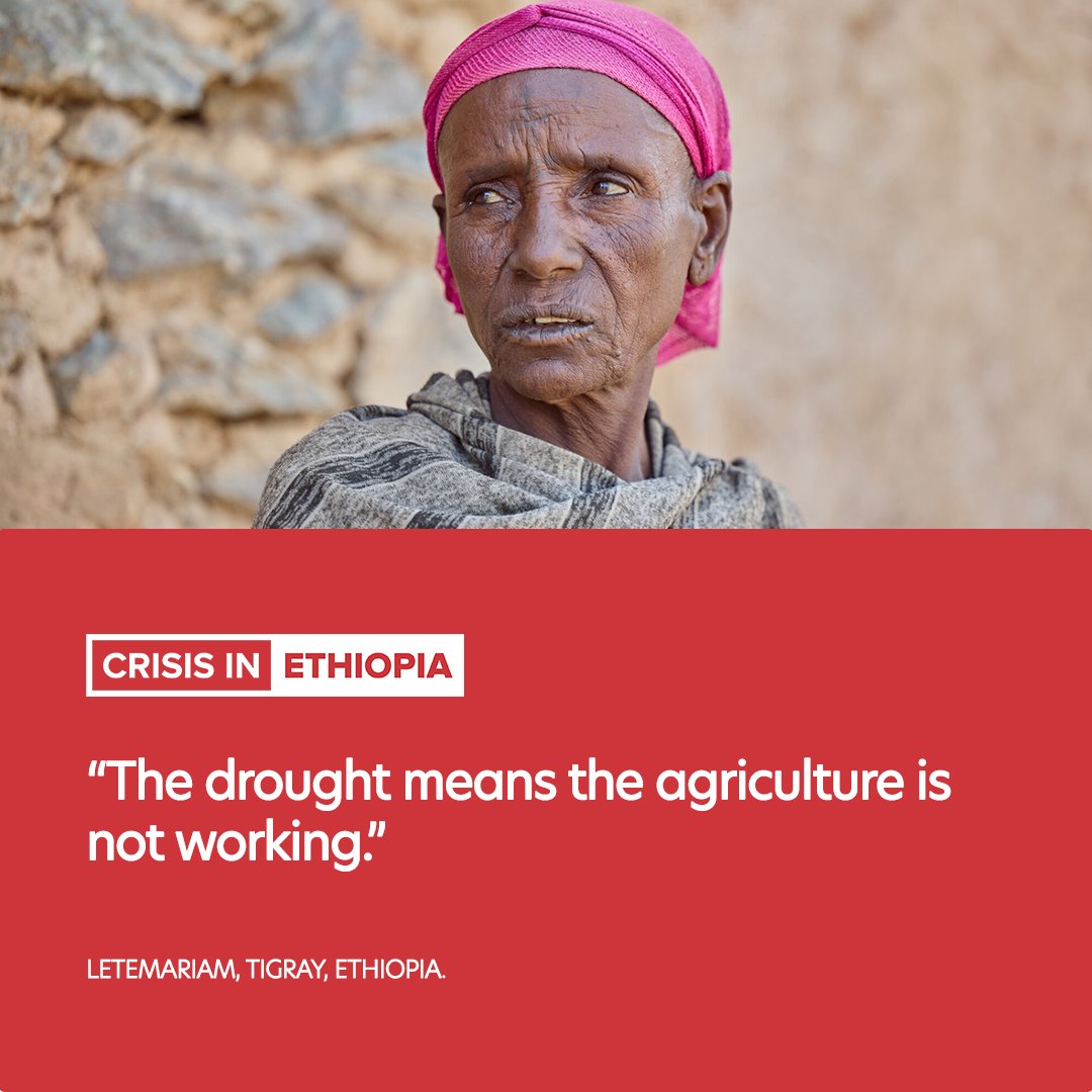 Drought is raging in #Tigray and the scars of two years of brutal war are still everywhere. With no food at home and no feeding programme at the local school, Letemariam and her grandchildren have nowhere left to turn Read their story today: bit.ly/3xra1Ql