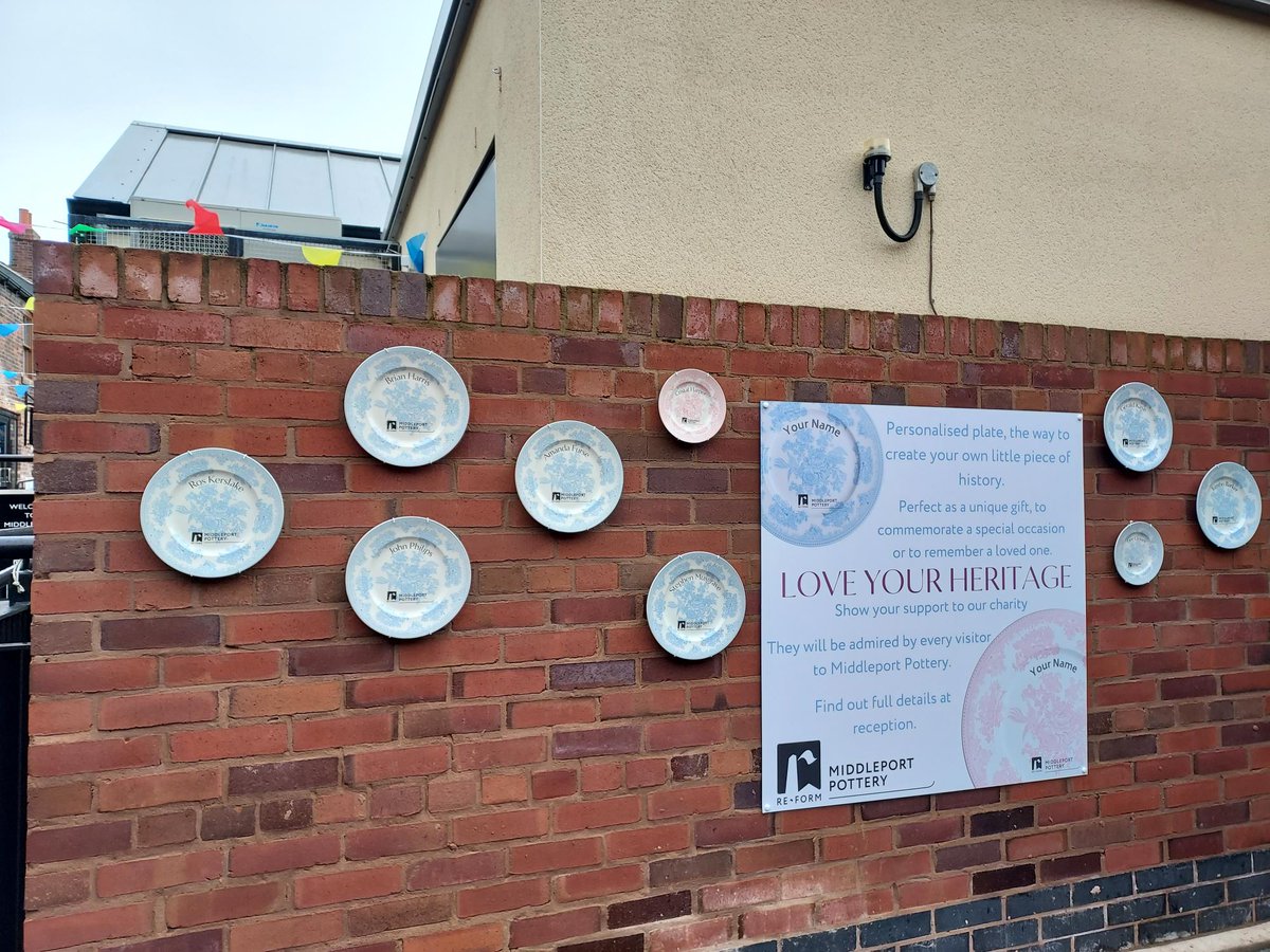 'LOVE YOUR HERITAGE” CELEBRATION PLATE 17, 22 & 25cm Plates Buy a bespoke plate, Add a name & your plate will be displayed on Harper Street for 1 year then you collect your plate and take it home for a keepsake. More Info: re-form.org/membership #stokeontrent #staffordshire