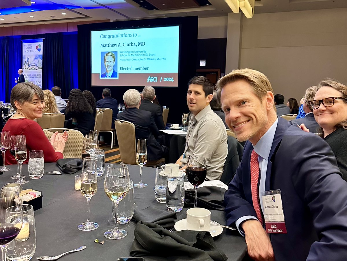 So proud of @CiorbaGI celebrating his well deserved induction into ASCI. A wonderful mentor and a terrific role model for physician-scientists @WUGastro and @AmerGastroAssn