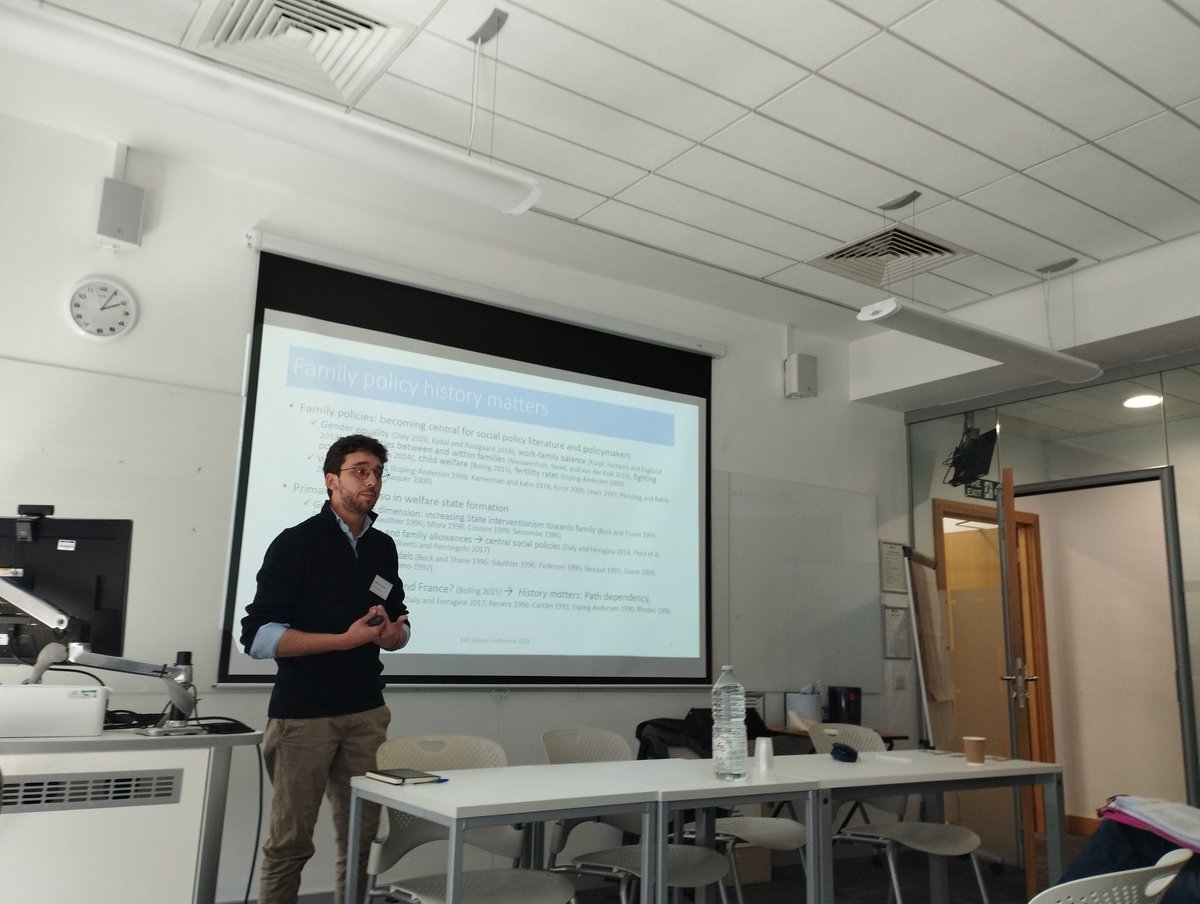 Now it's the turn of Professor <a href="/gllabverd/">Guillem Verd Llabrés</a> with his outstanding paper "Emerging worlds of welfare familism: The development of family policies in Western European countries, 1880-1960.' A must to follow!! #EHS2024