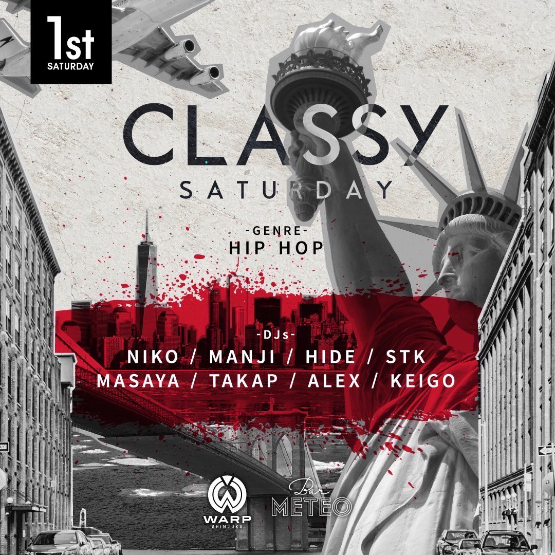 DJmanji3's tweet photo. 開催中！
4.6(SAT) 第1土曜日開催
📍@WARP_SHINJUKU 

メテオフロアでは
Hiphopパーティです！

 #ディスカウント
#ゲスト もとれるのでDMやLINE等で連絡してください🙆

#新宿ワープ #warpshinjuku #新宿  #クラブ #新宿warp #club #歌舞伎町 https://t.co/75hnUJFajd