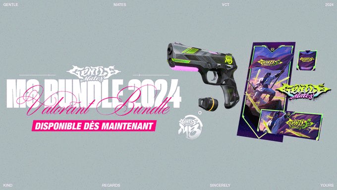 GentleMatesVLRT's tweet photo. En ce samedi si vous aussi vous voulez voir vos performances tripler en jeu et atteindre le niveau de notre roster 🏅

⬇️ Acheter vite le bundle M8 ⬇️

#M8WIN ⚔️🏆 https://t.co/HDIY1ynKZ5