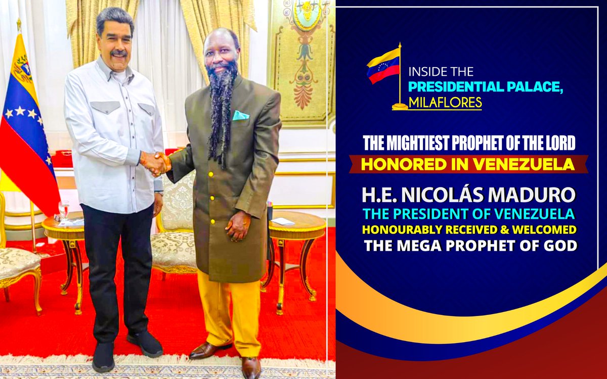 H.E Nicolas Maduro The President of Venezuela Honourably Recieving &amp;Welcoming THE MEGA PROPHETS OF THE LORD✨💥

#QuéHaceElAvivamiento