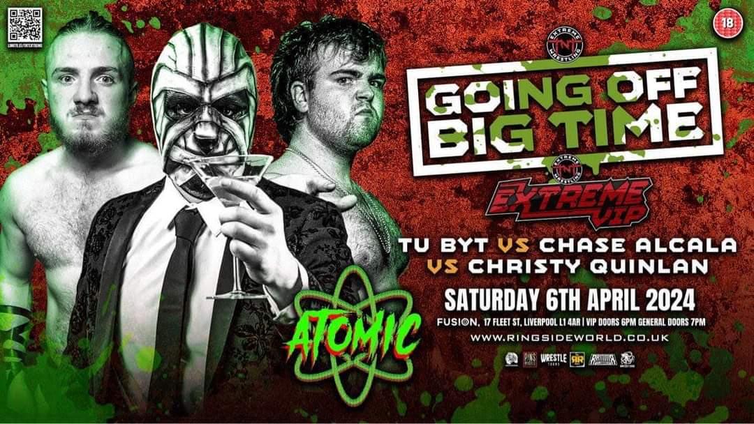 Today! @WrestleAtomic does @TNTExtremeWres 🍸🍸🍸