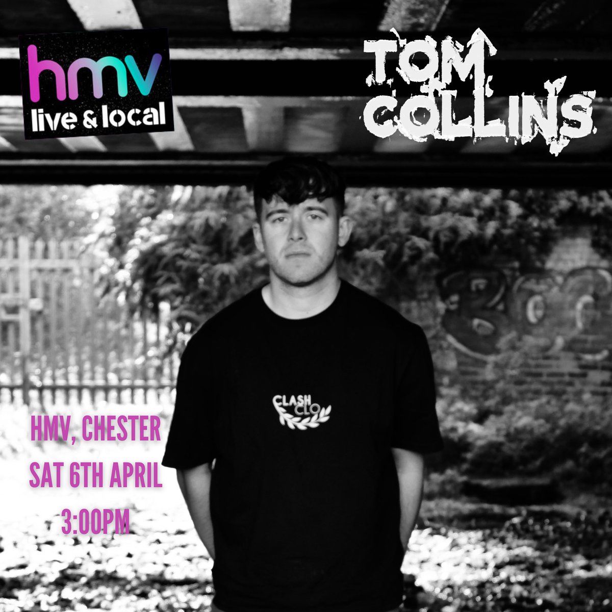 Playing an acoustic set at @hmvChester this afternoon from 3pm. I’ll be selling my tees and playing my new tune - so come on down and say hello x Free entry👊🏻
