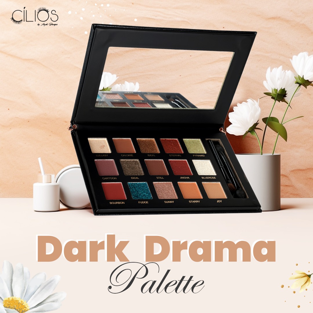 Dive into the allure of darkness with our 15-Color Eyeshadow Palette!  Unleash your inner mystery and create mesmerizing looks with these rich, dark shades. 

#EyePalette #EyeShadow #MakeupEssential #DarkShades #Cilios #DarkShadeDrama #EyesThatEntrance