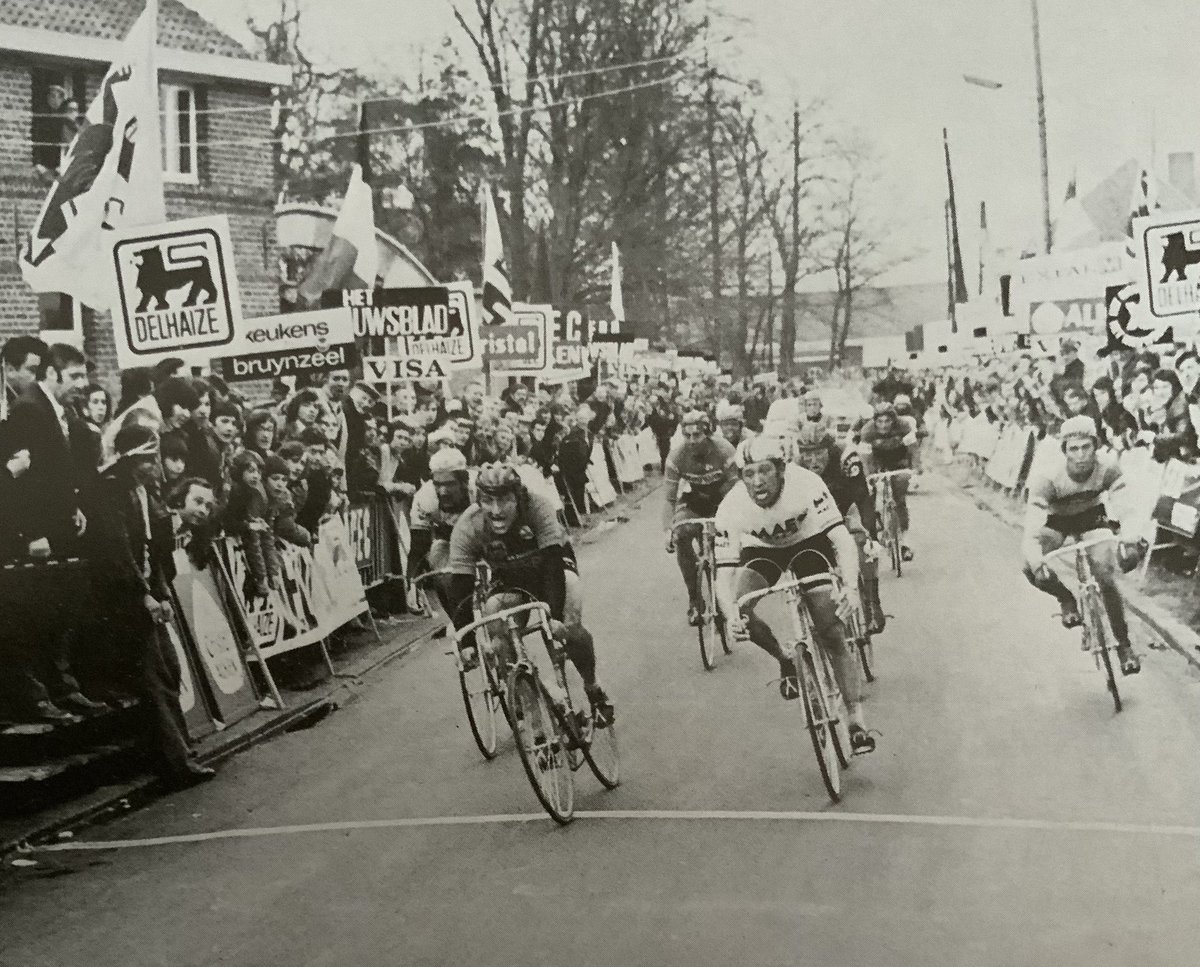 Freddy Maertens takes stage two of the 1975 Tour of Belgium in Kamoenhout.