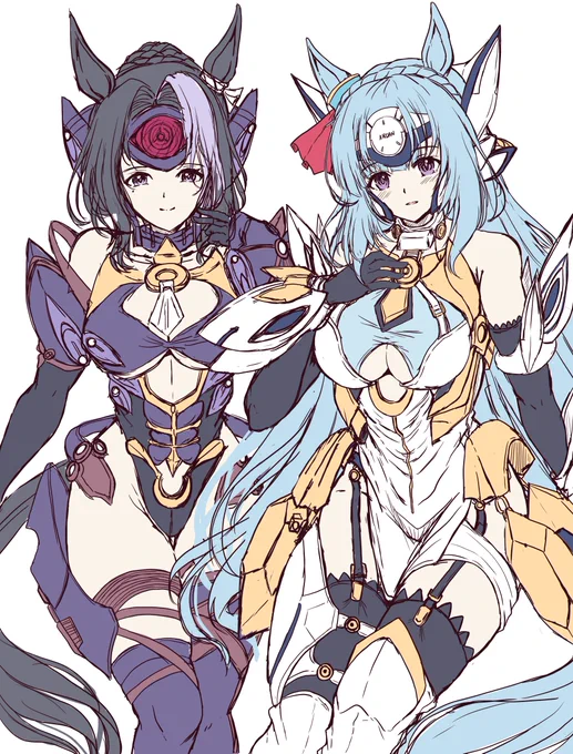 KOS-MOSアルダンとT-elosラモーヌのカラーラフだけど・・・なんか叡智な感じになってしもーた。 