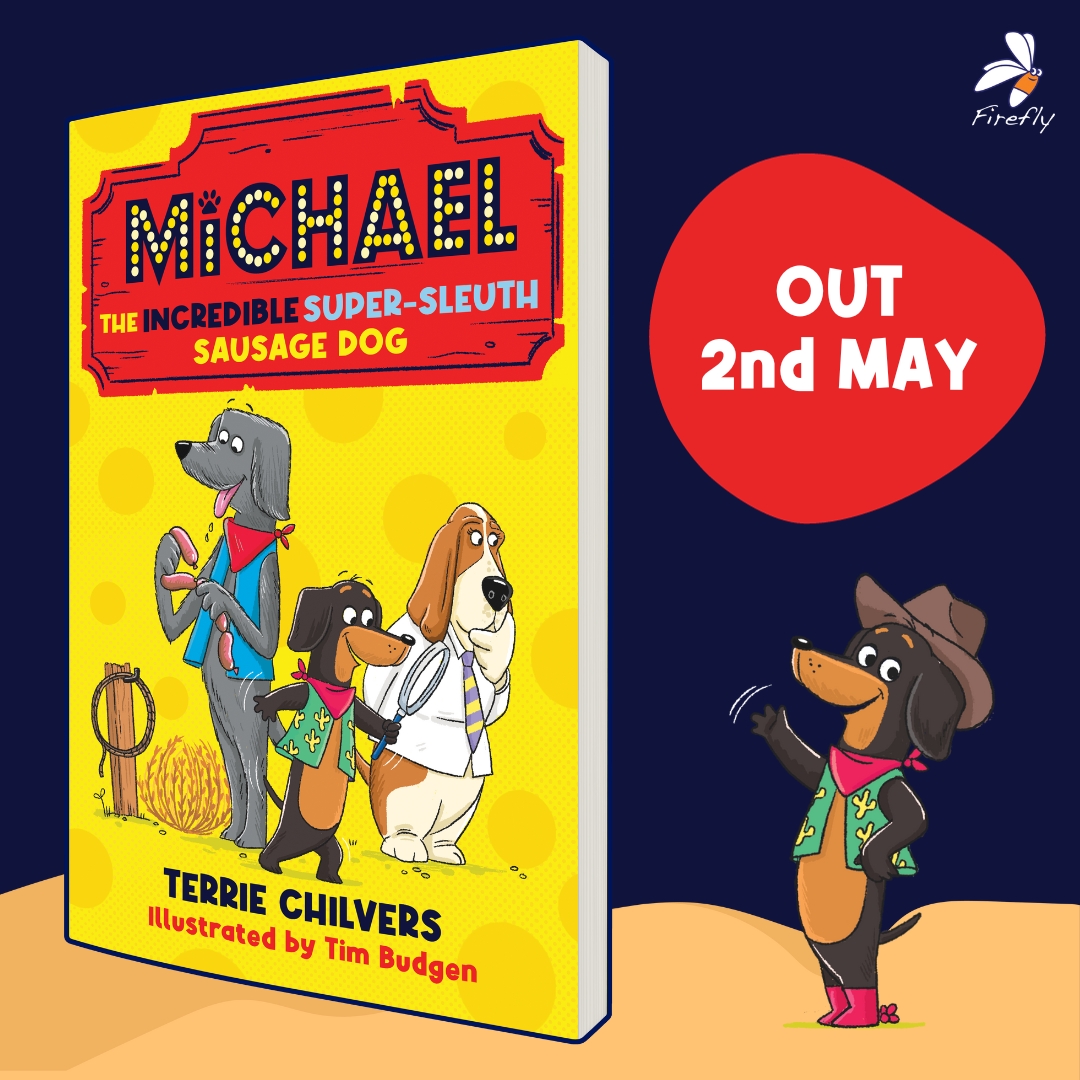 One month until the launch of MICHAEL THE INCREDIBLE SUPER-SLEUTH SAUSAGE DOG! Michael has to turn detective to rescue Susan the Chocolate Labrador from a ruthless dognapper (while wearing some fabulous waistcoats of course 🤣). Written by me, illustrated by @timbudgen. 😁😁😁