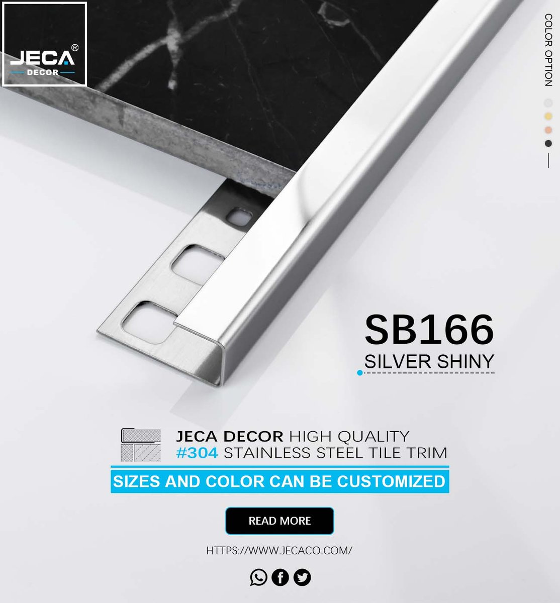 Leon13928202317's tweet image. Why we need to punch hole▶️
Not only for showing the logo, but also allow the cement or glue to penetrate through the holes for a stronger installation.
 #jecadecor #oem #odm #funtiontrim #jecatrims #tiletrim #tileaccessories #walltrim #tileprofile #floortrim #metaltrim #edgetrim