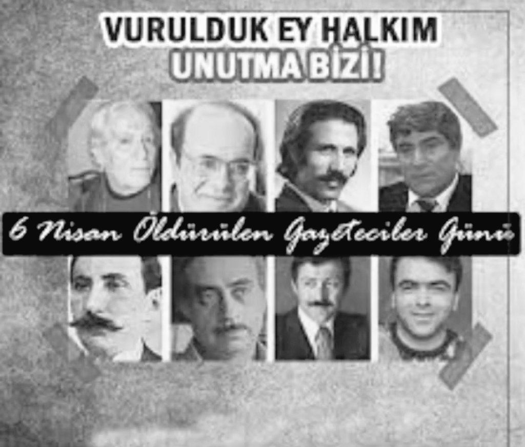 'Gazeteciler,gördüklerini, düşündüklerini,bildiklerini samimiyetle yazmalıdır.' Mustafa Kemal Atatürk Basın emekçilerimiz #6NisanÖldürülenGazetecilerGünü Bu ülke de bağnazlığa karşı Laik,Demokratik,Tam bağımsız Türkiye'yi savunan gazeteciler katledildi. Hâlâ failleri meçhul...🥀