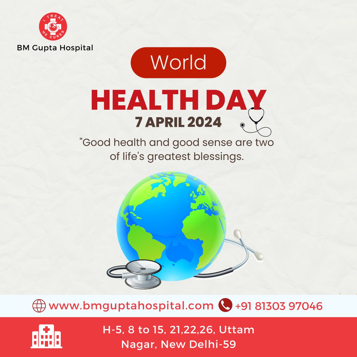 World Health Day 'Preventive care is key to maintaining good health. This World Health Day, make sure to schedule regular check-ups and screenings with your healthcare provider.' #WorldHealthDay #HealthForAll #HealthEquity #HealthcareForAll #HealthyLiving #PreventiveHealth