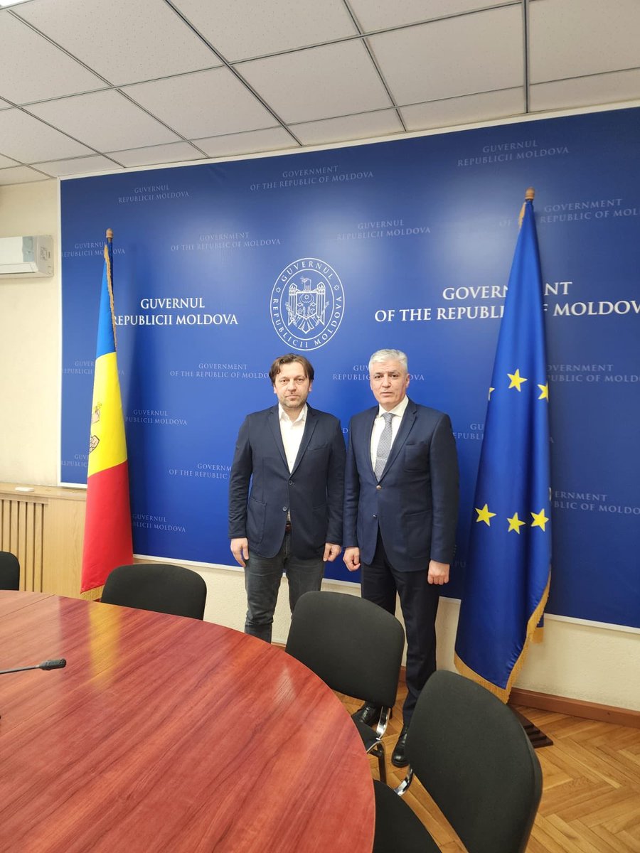 It was an honour to be recieved by H.E. Mr. Dumitru Alaiba, Deputy Prime Minister, Minister of Economic Development and Digitalization of #Moldova. We had an opportunity to discuss involvement of private business in the development of bilateral ties.