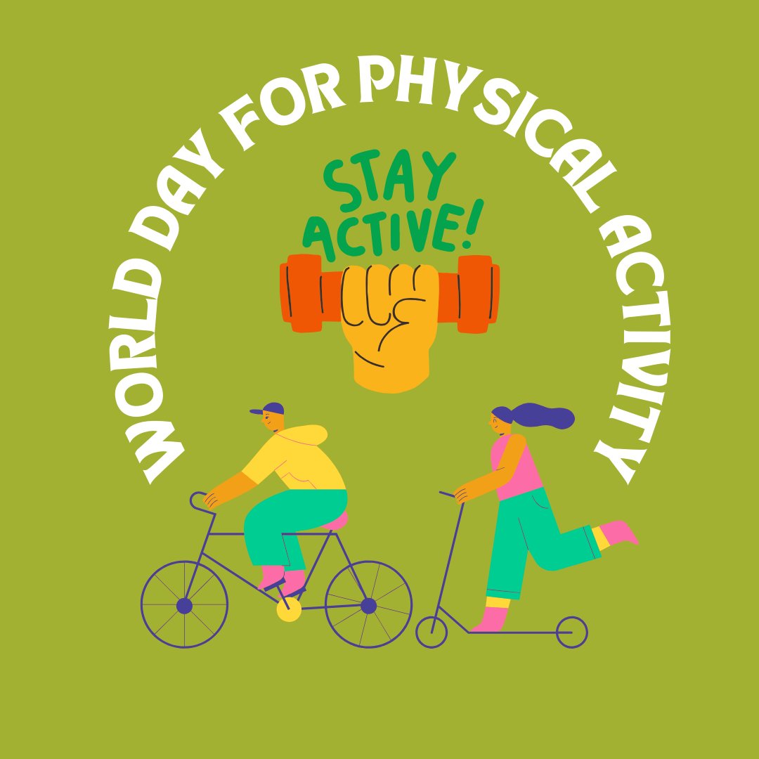Today is the🌍World Day for Physical Activity🚴‍♂️🤸‍♂️🛴🛼🛹🧗🤿⛳️💃
Here at @CAWR_CMU our work is focused on supporting everyone to be active and move more.  What will you be doing today to celebrate #WDPA2024 and keep moving?