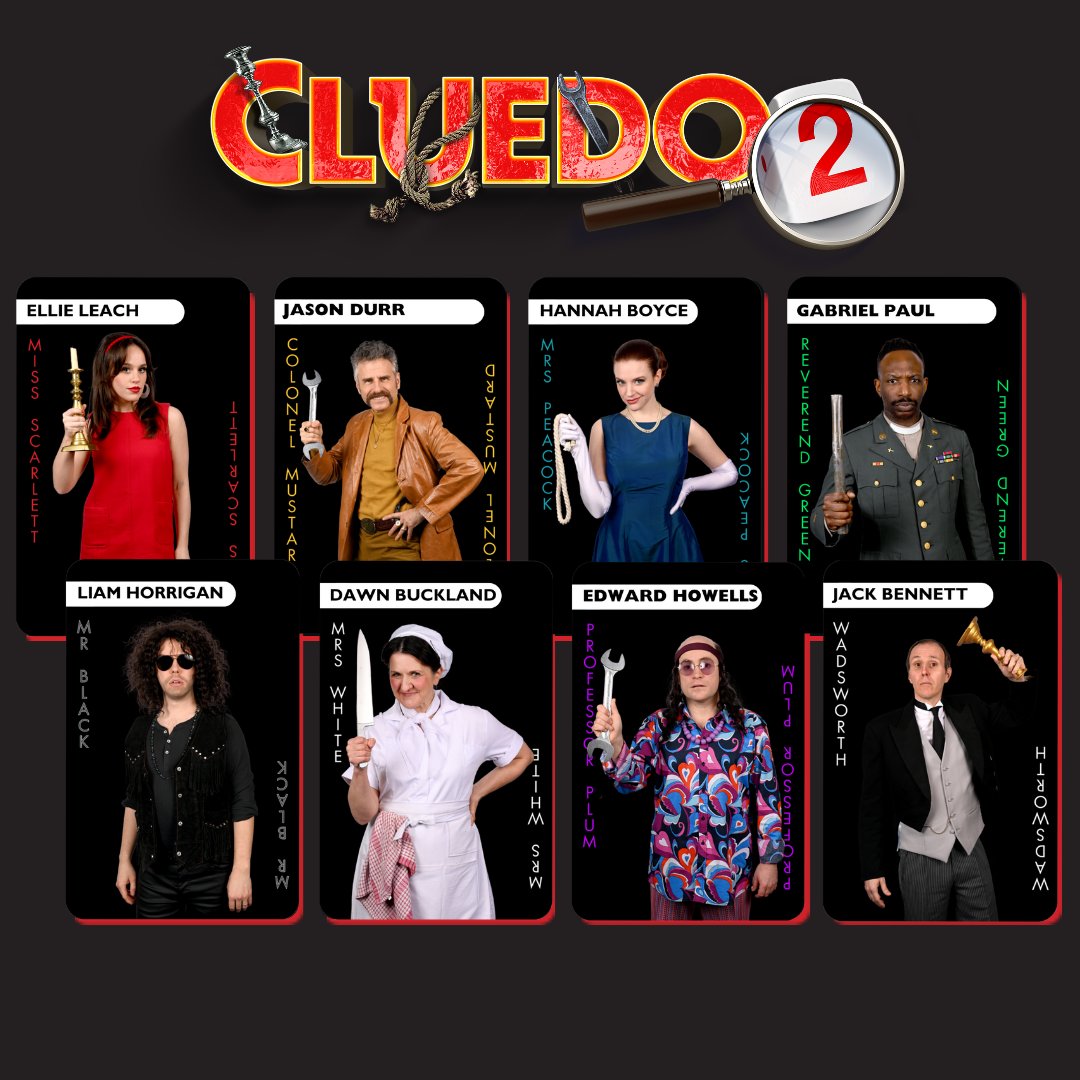 Whodunit? @CluedoStagePlay comes to Milton Keynes in just over one week, bringing with it this iconic cast of characters 🔍 The question is, whodunit…. with what... and where?! To find out, book your tickets here: atgtix.co/3xfvsn9 🎟️
