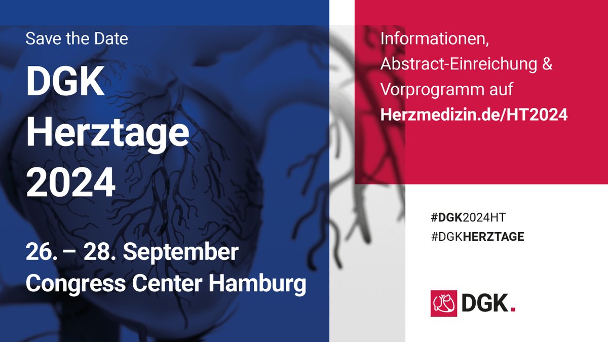 Nach dem Spiel ist vor dem Spiel. ⚽️ Wir freuen uns, bekannt zu geben, dass die #DGKHerztage im Jahr 2024 vom 26. bis 28. September 2024 im Congress Centrum Hamburg am Dammtor stattfinden werden. #DGK #DGKJahrestagung #DGK2024JT #Kardiologie #DGKHerztage