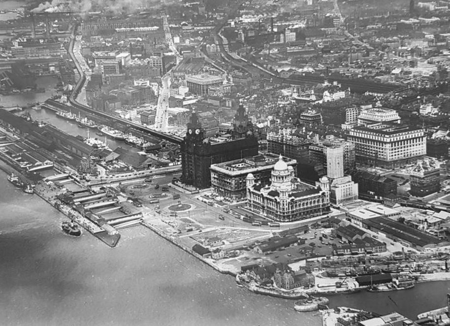 View over the Pier Head, Liverpool, in the summer of 1946. 📸 Photos like this really show how far Liverpool has come over the years! 😮 Come along to a Royal Liver Building 360 Tour to learn more about Liverpool's rich and extensive history #rlb360 #visitliverpool