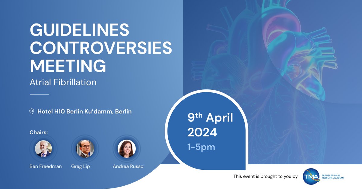 Don't miss our Atrial Fibrillation Guidelines Controversies meeting chaired by Andrea Russo, Greg Lip, and Fausto Pinto. Hear from global experts discussing AF's impact, evaluation, and therapy. #Omron #Philips #BMS #Pfizer #Boehringer #Ingelheim #Irythm #Daichi #Sankyo