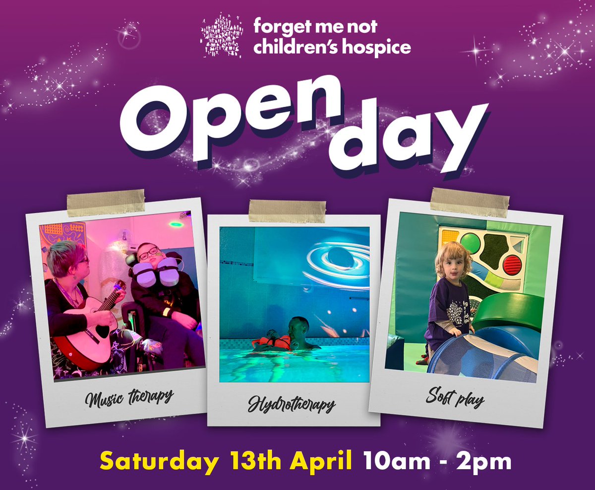 Not got any plans for next Saturday? Well we’re having an open day here at Russell House, where you can take a look behind the scenes of all our amazing facilities. There’s new things to see including our soft play room, so why not pop down to see us between 10am and 2pm?