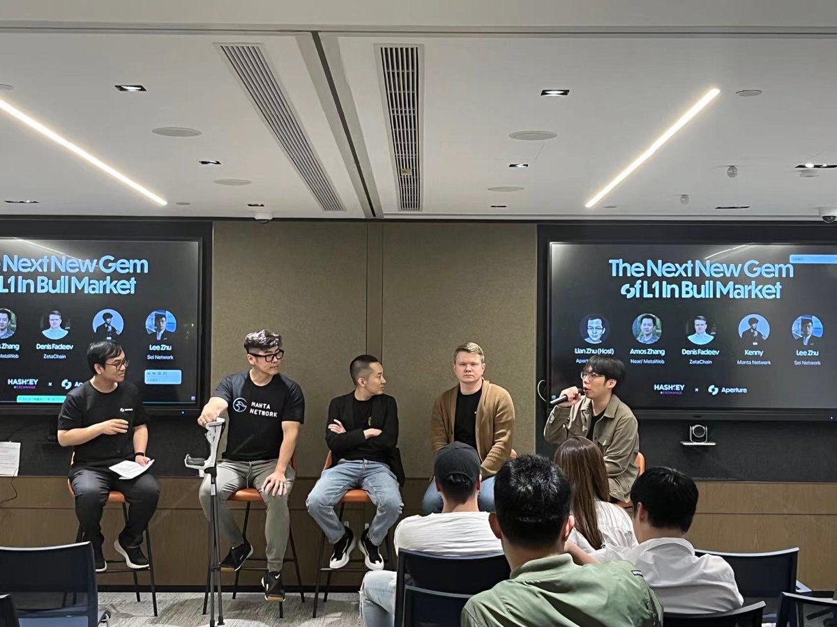 MetaWeb Ventures (@metawebvc) on Twitter photo Our founder <a href="/MetaWeb_Amos/">Amos</a> had an incredible discussion with industry leaders: <a href="/superanonymousk/">🤓Kenny.manta</a> (<a href="/MantaNetwork/">Manta Network (🔱,🔱)</a>), <a href="/lianzhu365/">Lian Zhu</a> (@aperturefinance), <a href="/fadeev/">Denis Fadeev 🟩</a> (<a href="/zetablockchain/">ZetaChain 🟩</a>) , and <a href="/0xLZ3/">Lee Zhu</a> (<a href="/SeiNetwork/">Sei</a>) , about the next groundbreaking L1 project in this bull market. 
Stay tuned for Our founder <a href="/MetaWeb_Amos/">Amos</a> had an incredible discussion with industry leaders: <a href="/superanonymousk/">🤓Kenny.manta</a> (<a href="/MantaNetwork/">Manta Network (🔱,🔱)</a>), <a href="/lianzhu365/">Lian Zhu</a> (@aperturefinance), <a href="/fadeev/">Denis Fadeev 🟩</a> (<a href="/zetablockchain/">ZetaChain 🟩</a>) , and <a href="/0xLZ3/">Lee Zhu</a> (<a href="/SeiNetwork/">Sei</a>) , about the next groundbreaking L1 project in this bull market. 
Stay tuned for