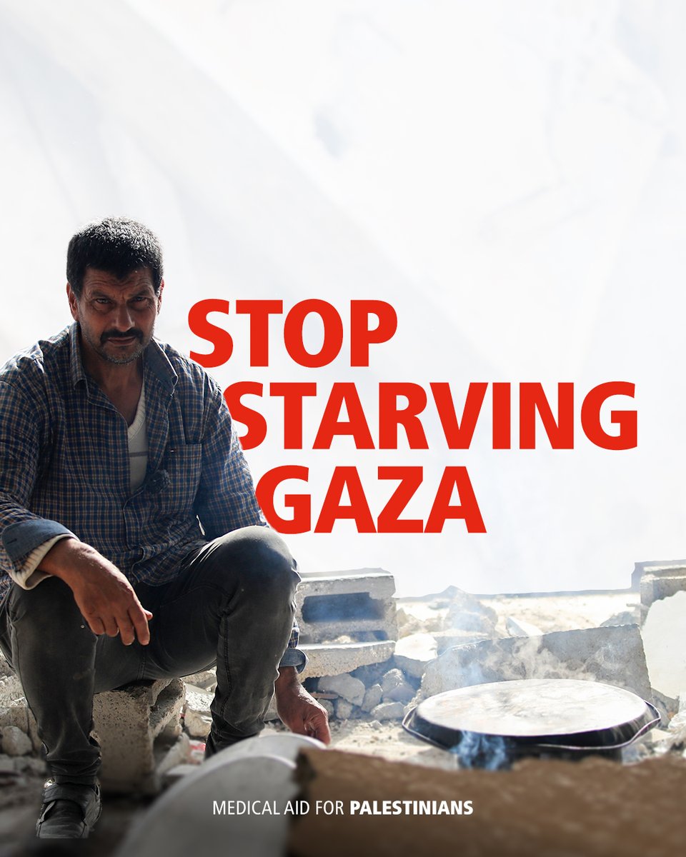 Gaza is starving. Famine is setting in, and without an immediate ceasefire to allow food, medicine and supplies in, it will only get worse. Email your MP to demand a ceasefire and an end to Israel’s siege: map.org.uk/campaigns/stop… #Gaza #CeasefireNow #StopStarvingGaza