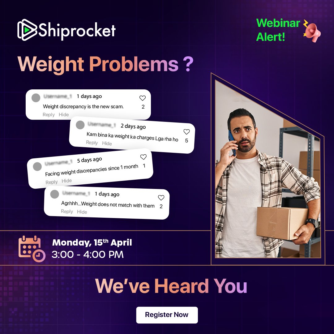 🤔 Ever caught yourself struggling between shipment weights that don't measure up? We've solved the problem once and for all. Join our webinar to uncover the secrets! 🔍 Register now: bit.ly/3VNbmLa #WeightDiscrepancies #LogisticsNightmare #FreightWeightIssues